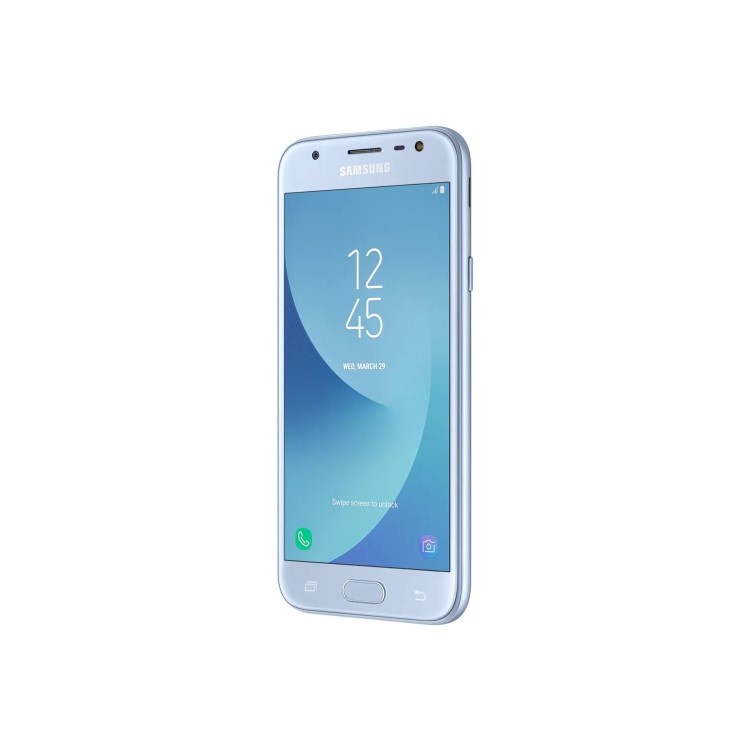 Refurbished Samsung Galaxy J3 2017 Blue Silver 5" 16GB 4G Unlocked & SIM Free