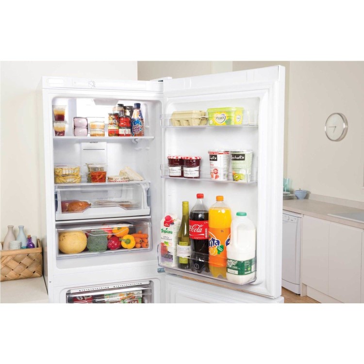 INDESIT LD85F1W 50/50 189x60cm 296 Litre Freestanding Fridge Freezer - Polar White