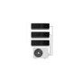 electriQ Iqool Multi-Split 3 x 9000 BTU Smart Wall Mounted Heat Pump Air Conditioner Bundle - Three Indoor Units Single Outdoor Unit and Pipe Kits Included - Black