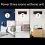 electriQ Iqool Multi-Split 3 x 9000 BTU Smart Wall Mounted Heat Pump Air Conditioner Bundle - Three Indoor Units Single Outdoor Unit and Pipe Kits Included - Black