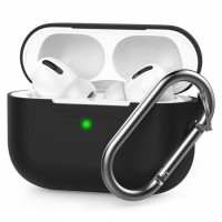 AirPods Pro Silicone Case w/Carabiner Clip - Black AirPods Pro Silicone Case w/Carabiner Clip - Black