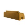 Yellow Velvet Curved 3 Seater Sofa - Aurelia
