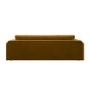Yellow Velvet Curved 3 Seater Sofa - Aurelia