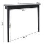 Small & Narrow Black Wall Mounted Console Table - Ava