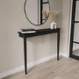 Small & Narrow Black Wall Mounted Console Table - Ava