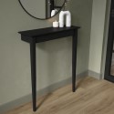 AAV007 Extra Small & Narrow Black Wall Mounted Console Table - 75cm - Ava