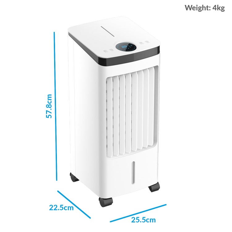 GRADE A1 - electriQ Slimline ECO Evaporative Humidifier with built-in Air Purifier and Cooling function