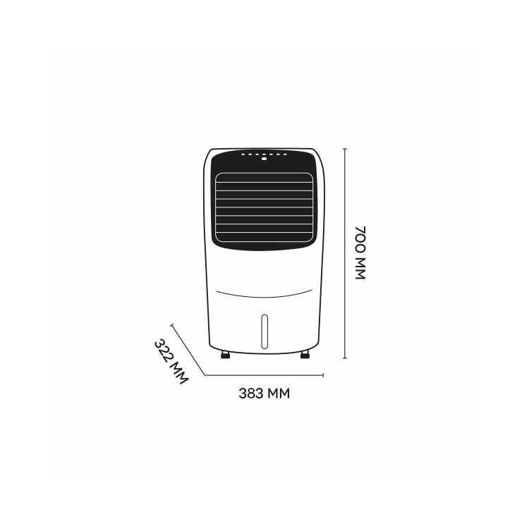 GRADE A1 - Argo 10L Portable Evaporative Air Cooler Air Purifier and Humidifier