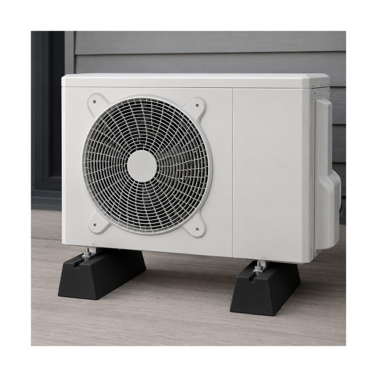 ACBFS450PB  Floor Stand Base Set of 2 in black for Air Conditioner Unit / Heat Pump up to 140 kg PVC 450mm length