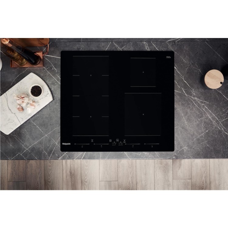 Hotpoint ACC654FNE Active Cook 65cm Four Zone Induction Hob - Black