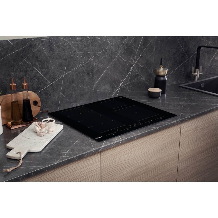 Hotpoint ACC654FNE Active Cook 65cm Four Zone Induction Hob - Black