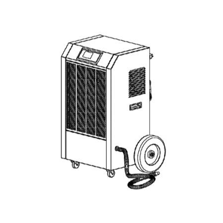 GRADE A1 - Amcor 90 litre per day Commercial Dehumidifier on Large wheels with digital humidistat and uplift pump
