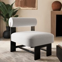 Beige Woven Fabric Accent Chair - Ace Beige Woven Fabric Accent Chair - Ace