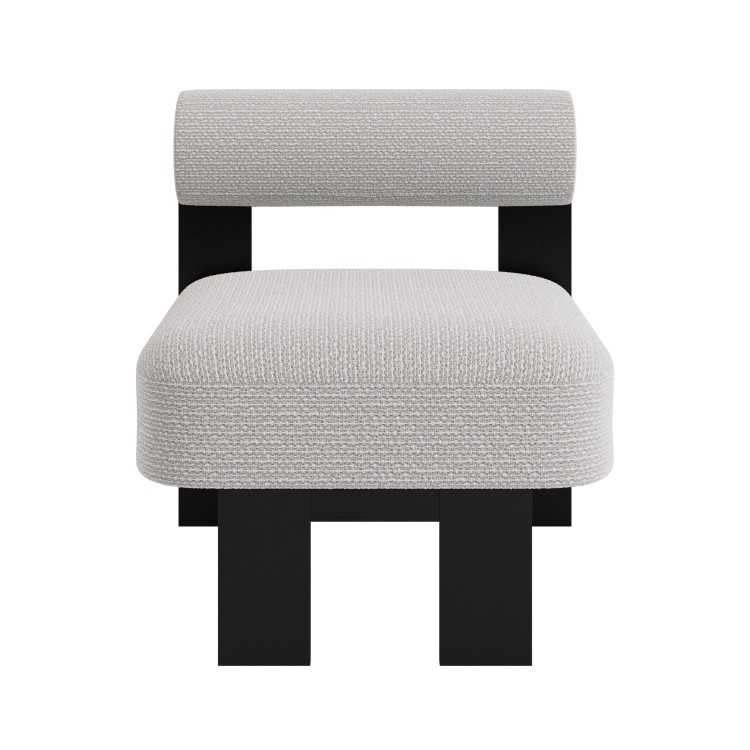 Beige Woven Fabric Accent Chair - Ace