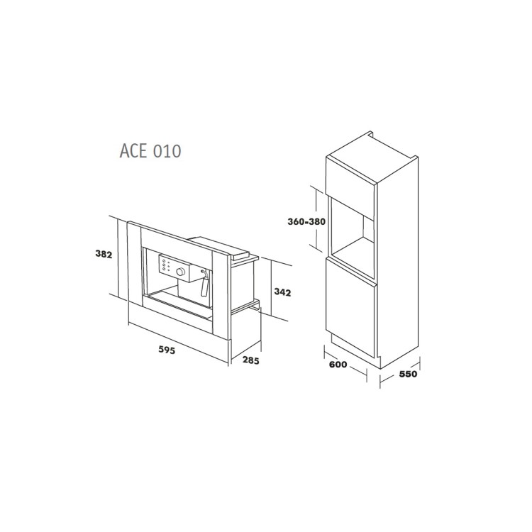 Whirlpool ACE010IX Built-In Coffee Machine - Stainless Steel