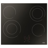 Refurbished Amica ACH6440FR Frameless Touch Control 60cm 4 Zone Ceramic Hob With Twin Dual Zones Black