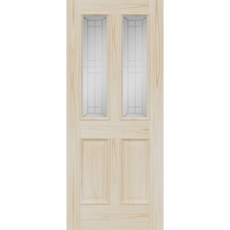 External Accoya Double Glazed Malton with Screen Printed Glass - Unfinished, 1981 x 838 x 44 mm