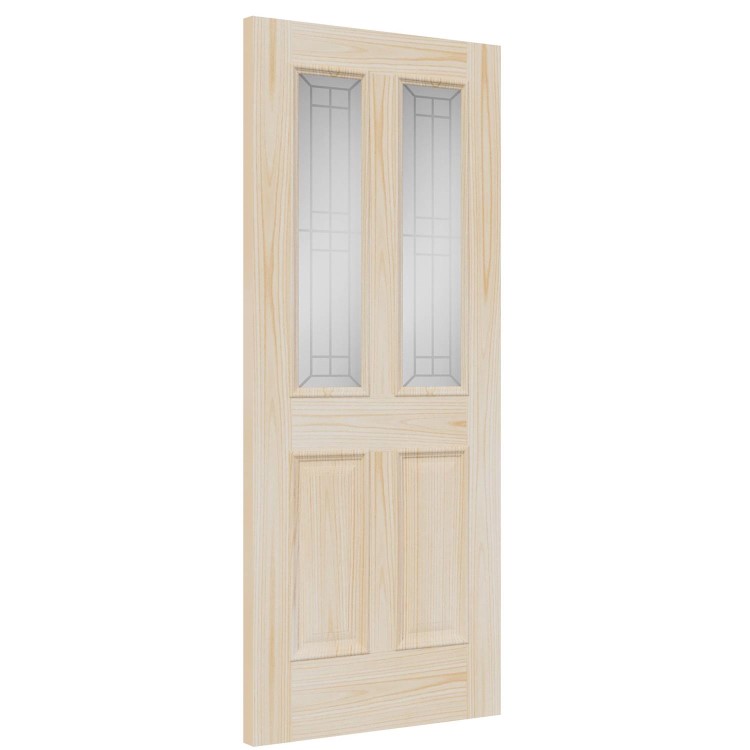 External Accoya Double Glazed Malton with Screen Printed Glass - Unfinished, 1981 x 838 x 44 mm