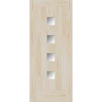 External Accoya Siena with Obscure Glass - Unfinished, 1981 x 838 x 44 mm