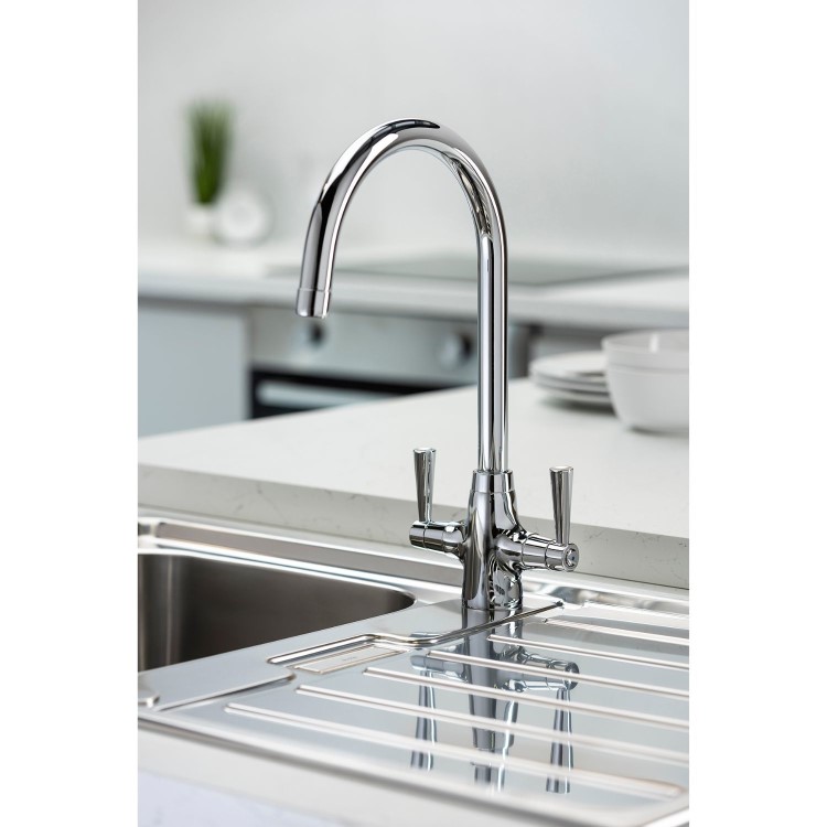 Abode Stamford Dual Lever Mixer Tap - Chrome