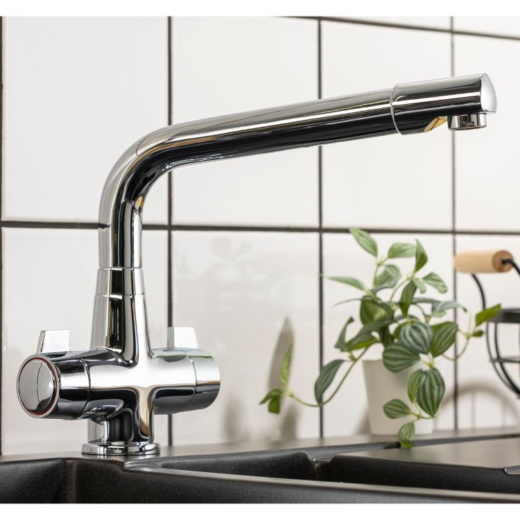 Abode Turina Quarter Turn Mixer Tap - Chrome
