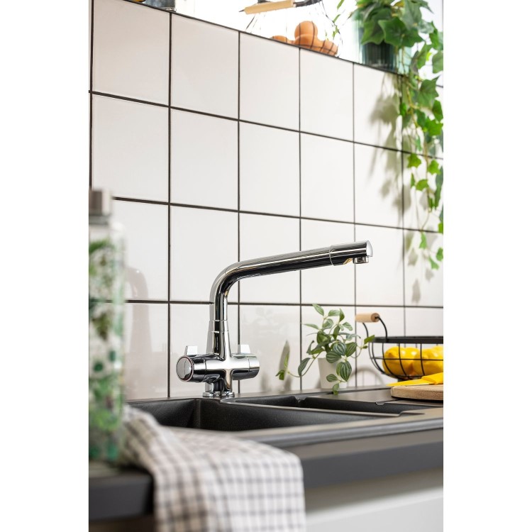 Abode Turina Quarter Turn Mixer Tap - Chrome