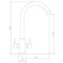Abode Marido Dual Lever Mixer Tap - Matt Black