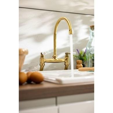 Abode Traditional Bridge Mixer Tap - Antique Brass