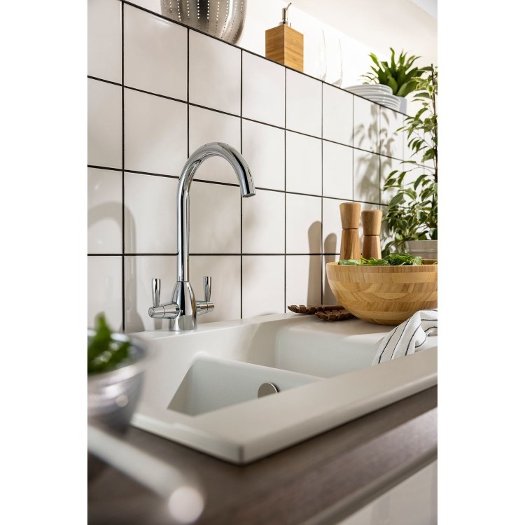 Abode Zermat Dual Lever Mixer Tap - Chrome