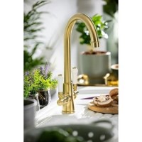 Abode Keswick Dual Lever Mixer Tap - Brushed Brass Abode Keswick Dual Lever Mixer Tap - Brushed Brass