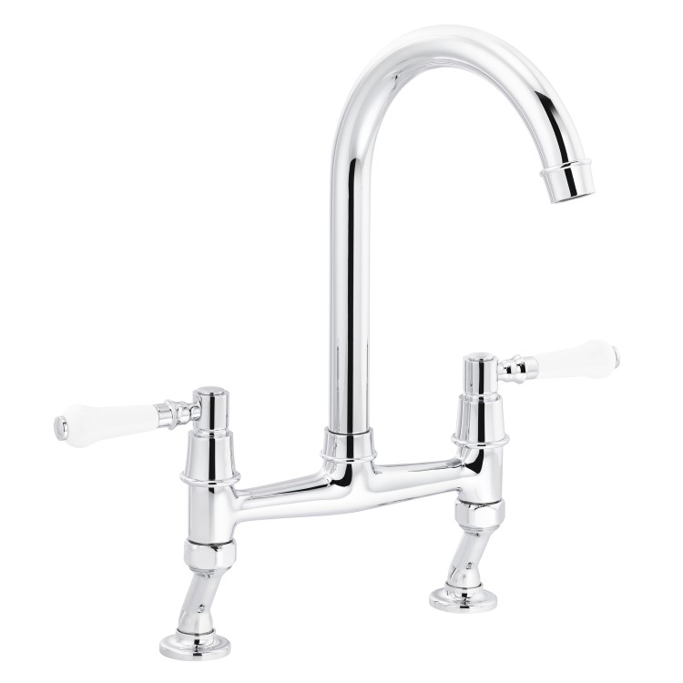 Abode Keswick Bridge Traditional Mixer Tap - Chrome