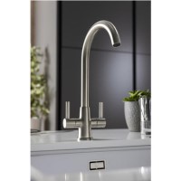 Abode Enstyle Dual Lever Mixer Tap - Brushed Nickel
