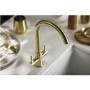 Abode Enstyle Dual Lever Mixer Tap - Brushed Brass