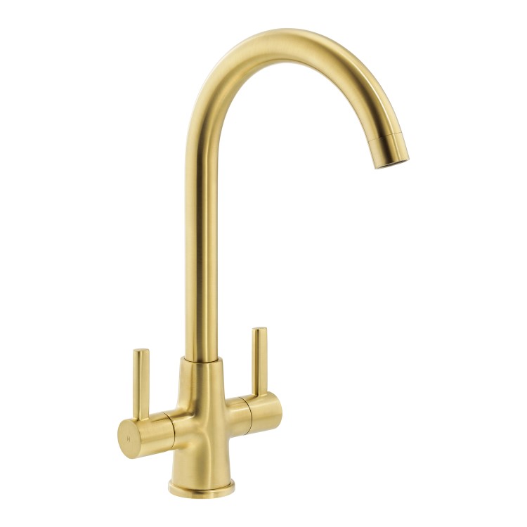 Abode Enstyle Dual Lever Mixer Tap - Brushed Brass