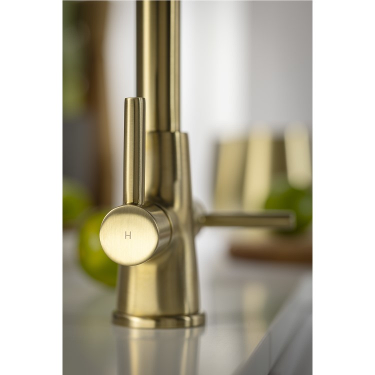 Abode Enstyle Dual Lever Mixer Tap - Brushed Brass