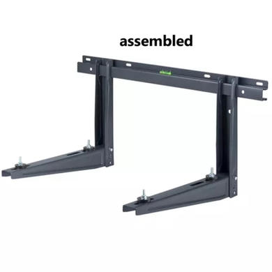 GRADE A1 - Premium Dirt-Resistant Grey Wall Mount Brackets for Split Air Conditioner Outdoor Units - Discreet UK-House Matching Design Supporting up to 140 kg