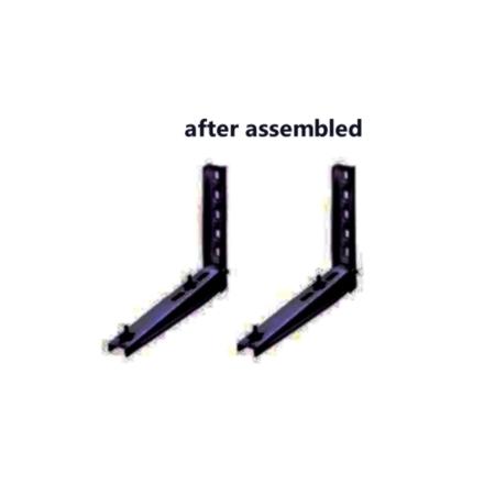 electriQ Air Conditioner Wall Mount Brackets in anthracite / grey - Up to 90kg - 9000-24000 BTU
