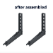 electriQ Air Conditioner Wall Mount Brackets in anthracite / grey - Up to 90kg - 9000-24000 BTU