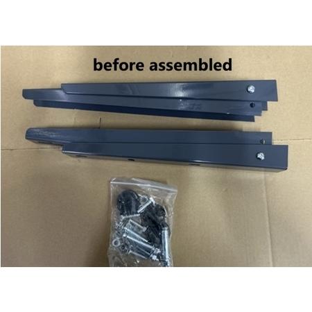 electriQ Air Conditioner Wall Mount Brackets in anthracite / grey - Up to 90kg - 9000-24000 BTU
