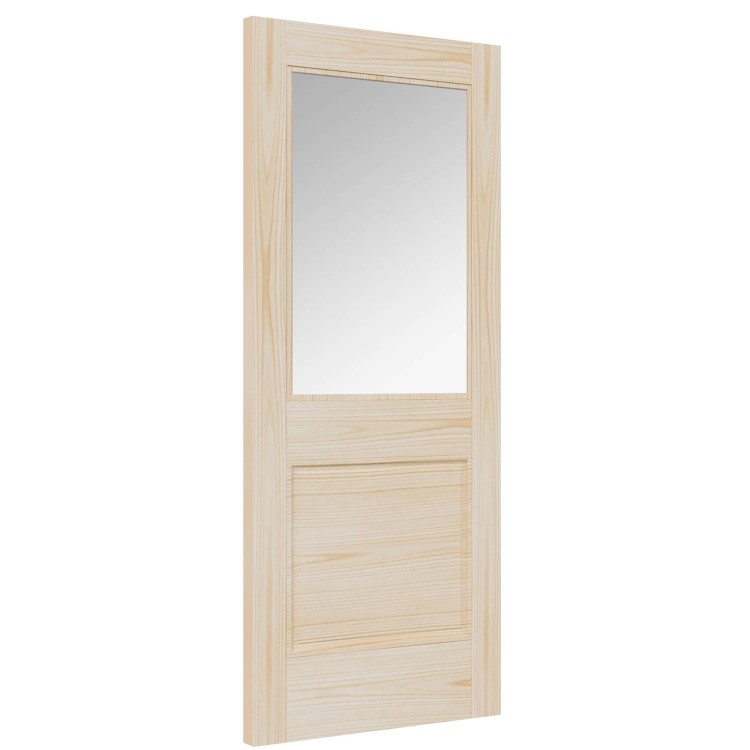 External Accoya 2XG with Clear Glass - Unfinished, 1981 x 838 x 44 mm