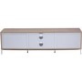 Alphason ADCH1600-WHT Chaplin TV Cabinet for up to 72" TVs - White/Light Oak