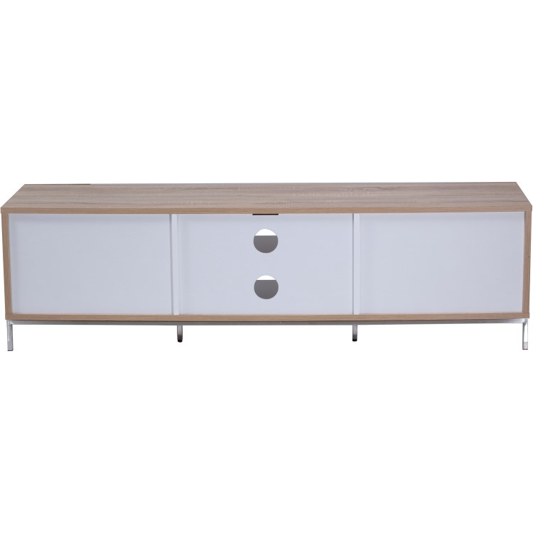 Alphason ADCH1600-WHT Chaplin TV Cabinet for up to 72" TVs - White/Light Oak