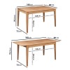 Extendable Dining Table in Solid Oak - Seats 4-6 - Adeline