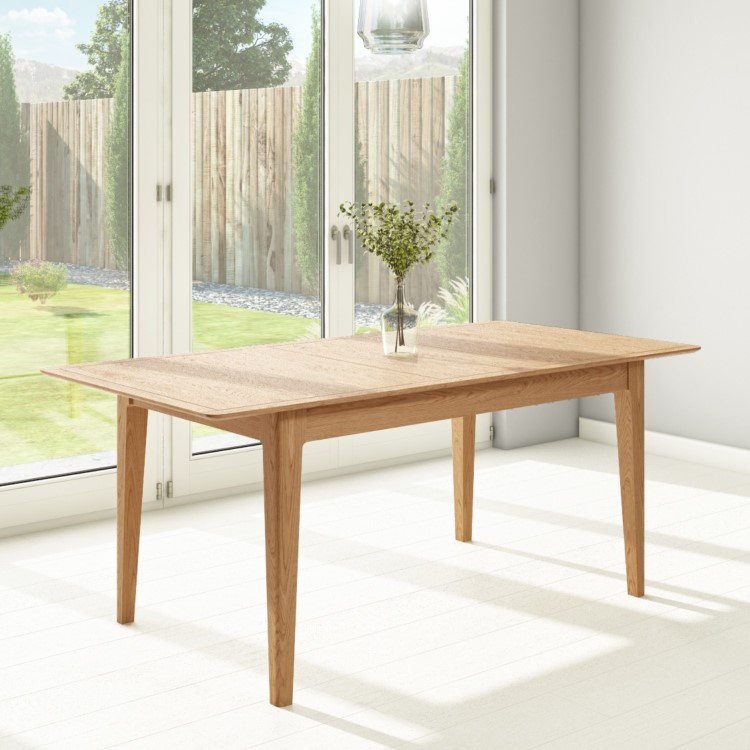 Extendable Dining Table in Solid Oak - Seats 4-6 - Adeline