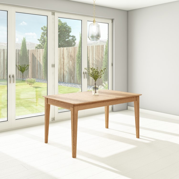 Extendable Dining Table in Solid Oak - Seats 4-6 - Adeline