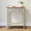 Narrow Dove Grey and Oak Console Table with 1 Drawer - Adeline