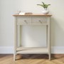 Narrow Dove Grey and Oak Console Table with 1 Drawer - Adeline