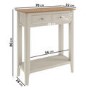 Narrow Dove Grey and Oak Console Table with 1 Drawer - Adeline