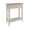 Narrow Dove Grey and Oak Console Table with 1 Drawer - Adeline