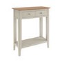Narrow Dove Grey and Oak Console Table with 1 Drawer - Adeline